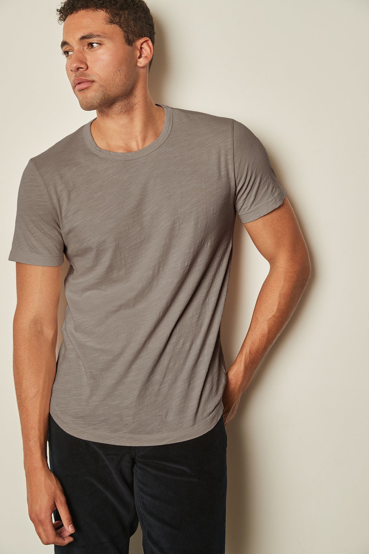 AMARO CREW NECK SLUB TEE - Velvet Staging 2.0-26916047782084