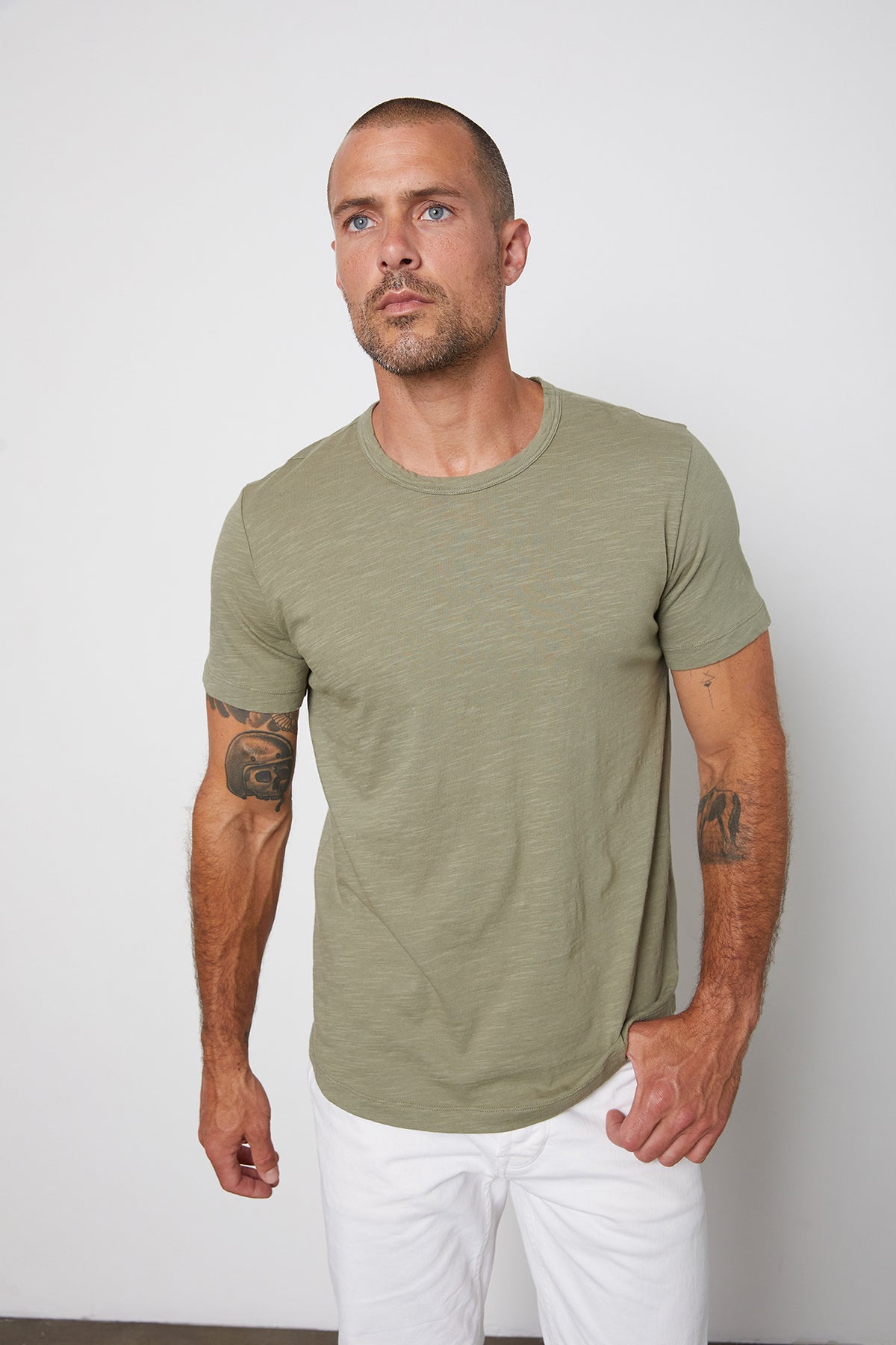 AMARO CREW NECK SLUB TEE - Velvet Staging 2.0-26916055974084