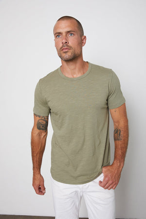 AMARO CREW NECK SLUB TEE - Velvet Staging 2.0