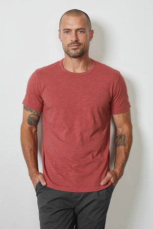 AMARO CREW NECK SLUB TEE - Velvet Staging 2.0