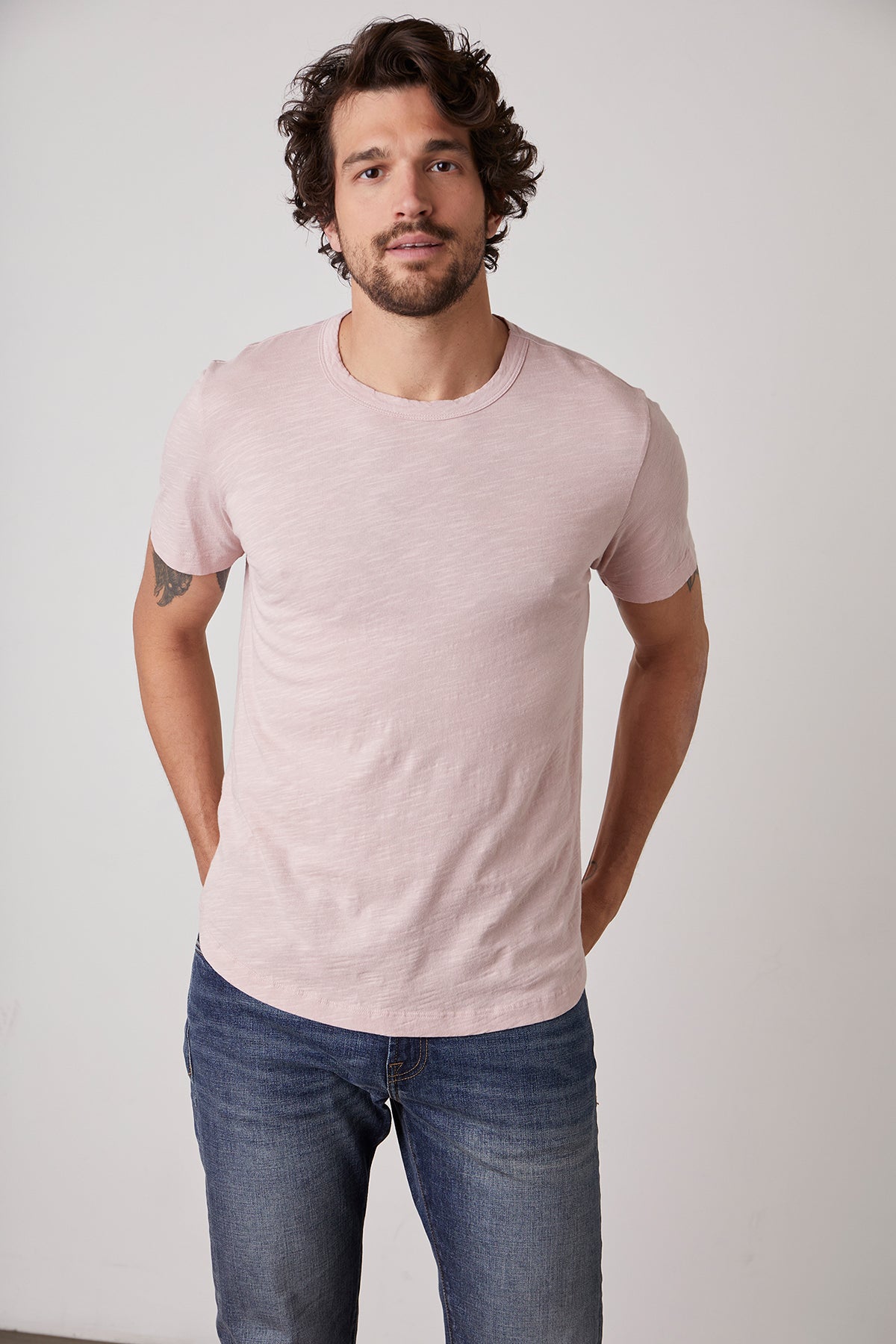 AMARO CREW NECK SLUB TEE - Velvet Staging 2.0