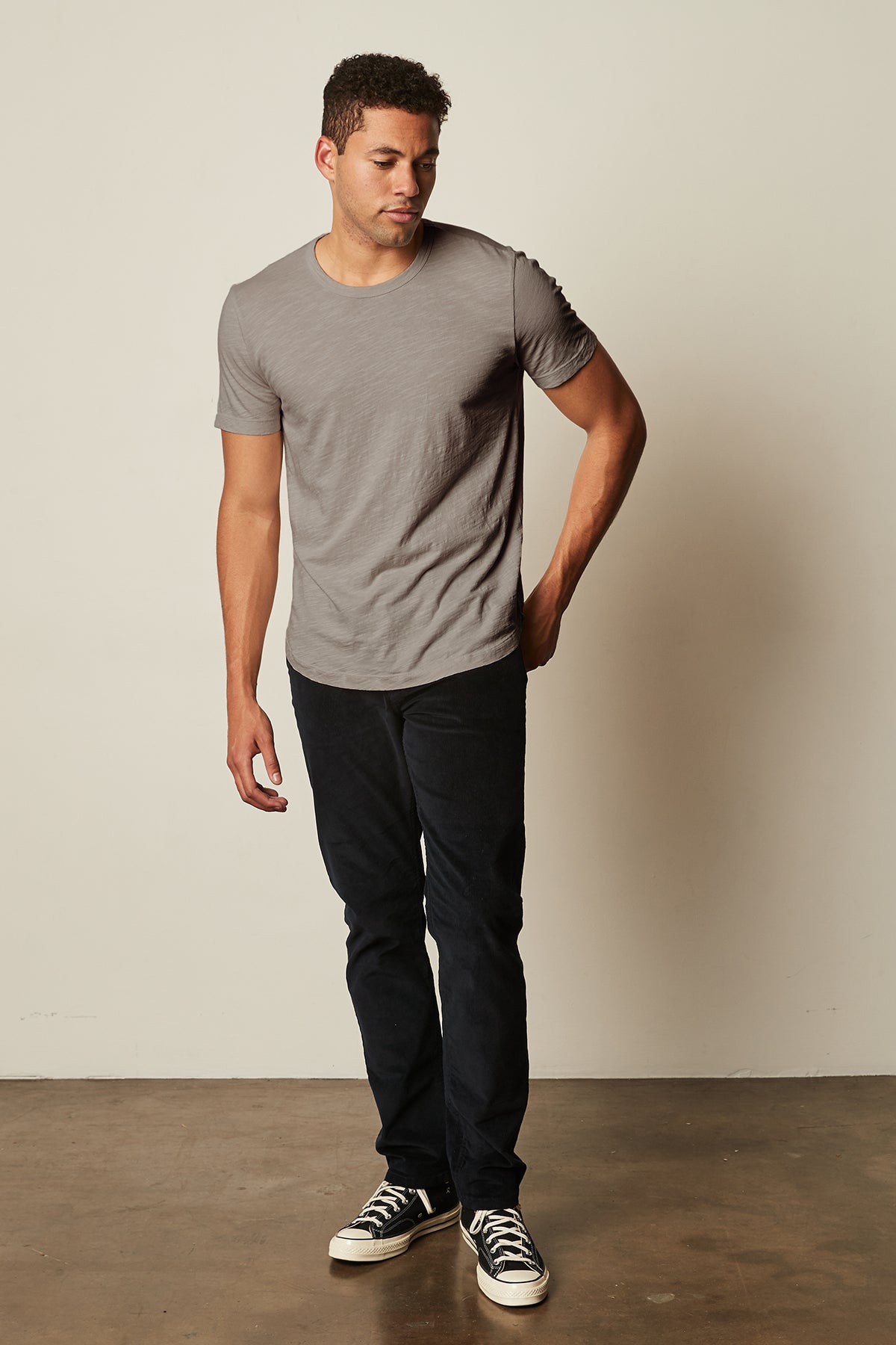 AMARO CREW NECK SLUB TEE - Velvet Staging 2.0