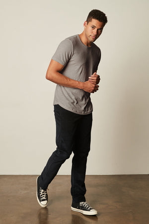 AMARO CREW NECK SLUB TEE - Velvet Staging 2.0