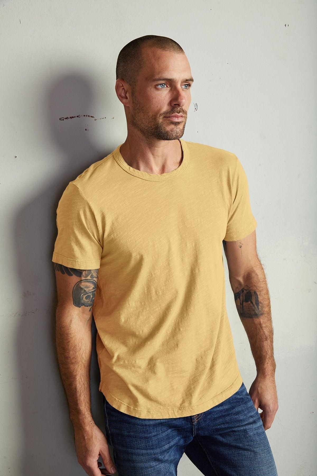 AMARO CREW NECK SLUB TEE - Velvet Staging 2.0