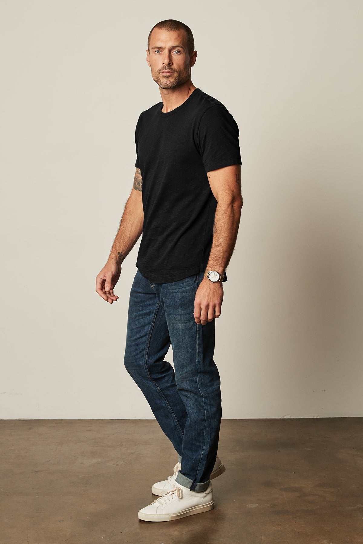 AMARO CREW NECK SLUB TEE - Velvet Staging 2.0