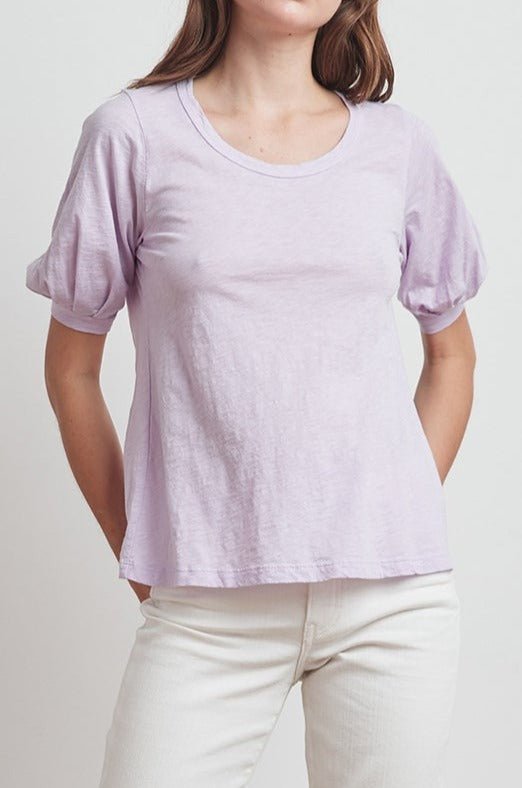 ANABELLE COTTON SLUB PUFF SLEEVE TEE - Velvet Staging 2.0