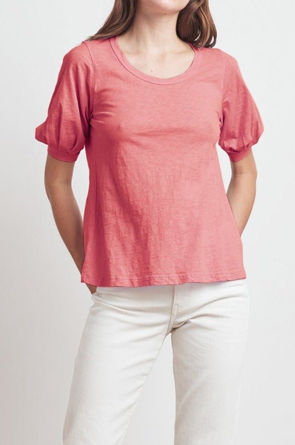 ANABELLE COTTON SLUB PUFF SLEEVE TEE - Velvet Staging 2.0-26916035920068