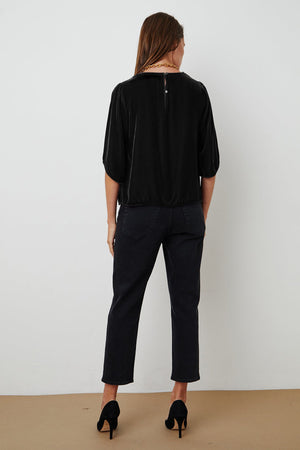 ANDI SILK VELVET TOP - Velvet Staging 2.0
