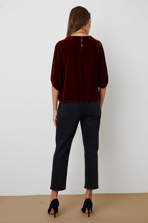 ANDI SILK VELVET TOP - Velvet Staging 2.0