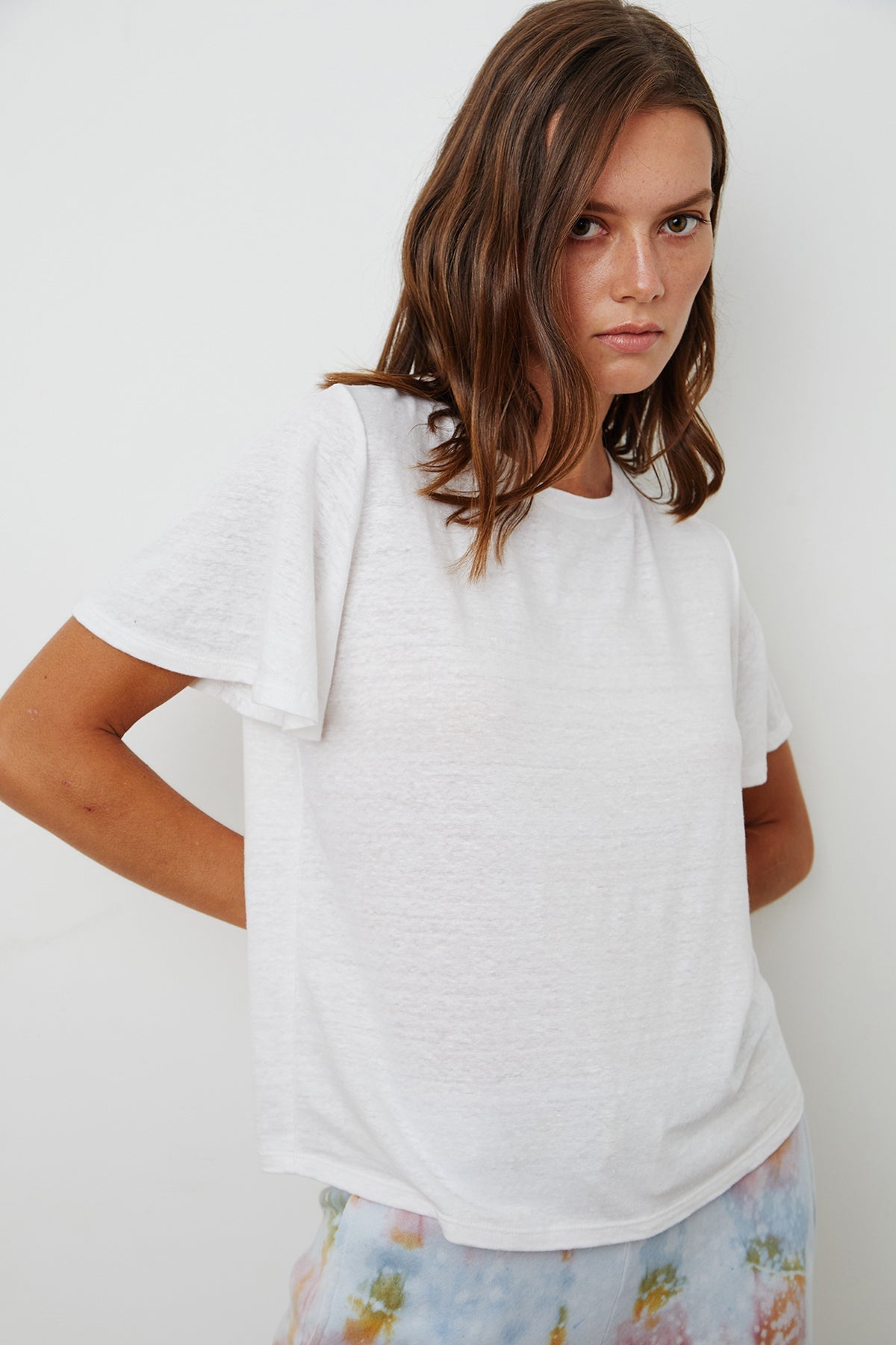 ANNALISE LINEN KNIT TEE - Velvet Staging 2.0