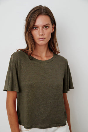ANNALISE LINEN KNIT TEE - Velvet Staging 2.0