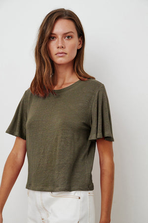 ANNALISE LINEN KNIT TEE - Velvet Staging 2.0