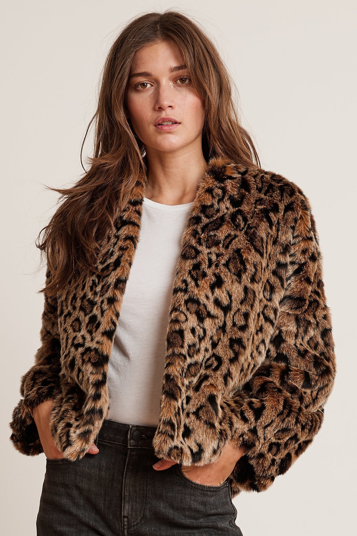 ANNE LUX FAUX FUR JACKET - Velvet Staging 2.0