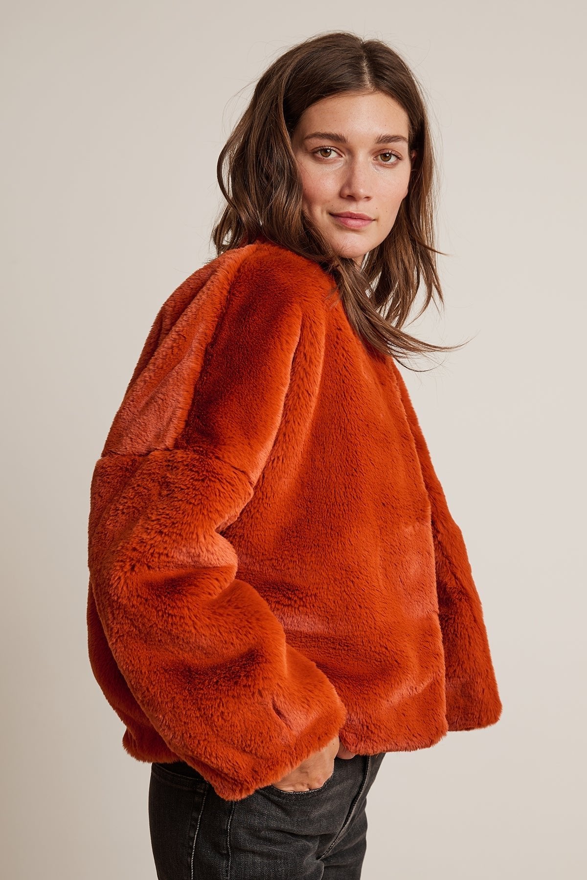 ANNE LUX FAUX FUR JACKET - Velvet Staging 2.0-26916041752772