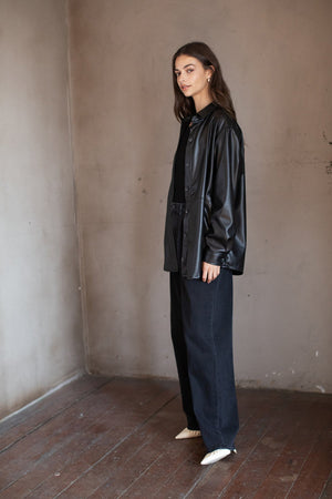 ANNY VEGAN LEATHER SHACKET - Velvet Staging 2.0