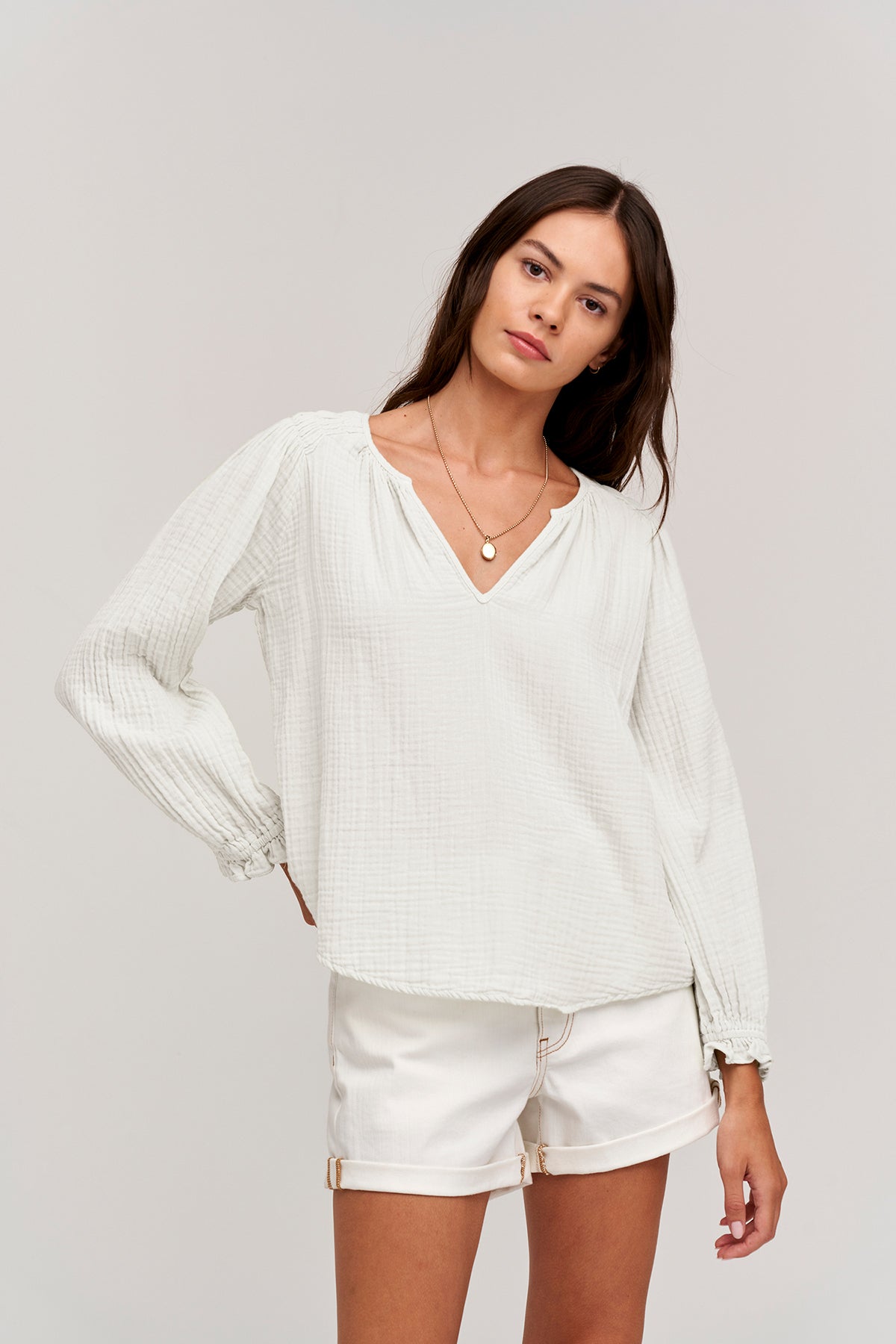 ANTONIA COTTON GAUZE BLOUSE - Velvet Staging 2.0