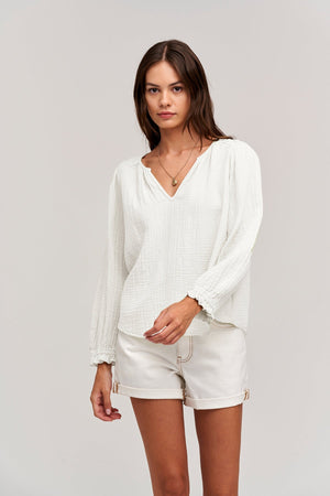 ANTONIA COTTON GAUZE BLOUSE - Velvet Staging 2.0