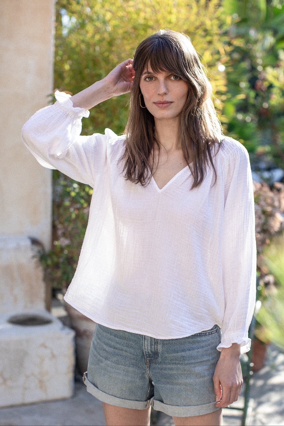 ANTONIA COTTON GAUZE BLOUSE - Velvet Staging 2.0-26916046733508