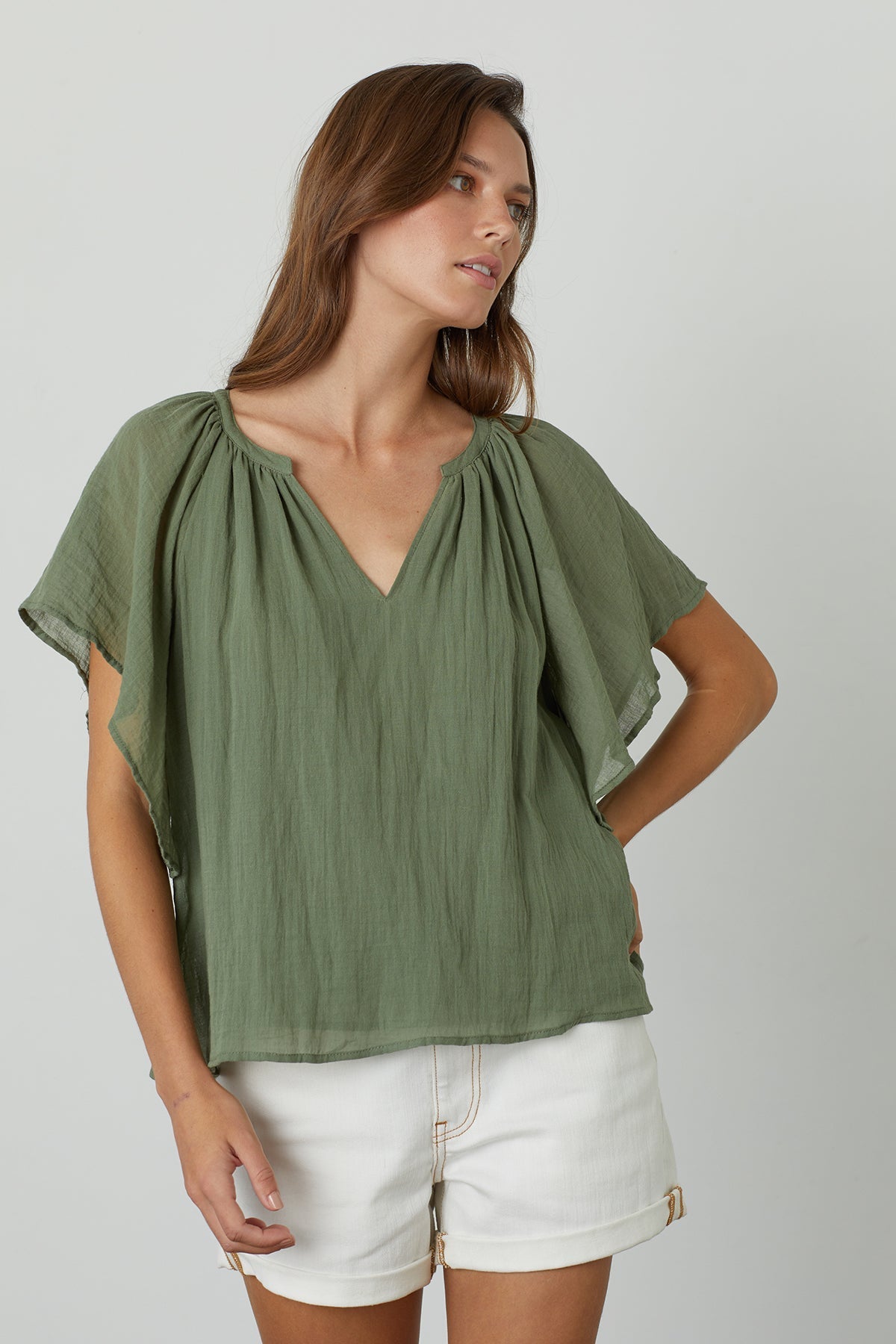 ASHLYN COTTON GAUZE BLOUSE - Velvet Staging 2.0