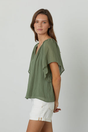ASHLYN COTTON GAUZE BLOUSE - Velvet Staging 2.0