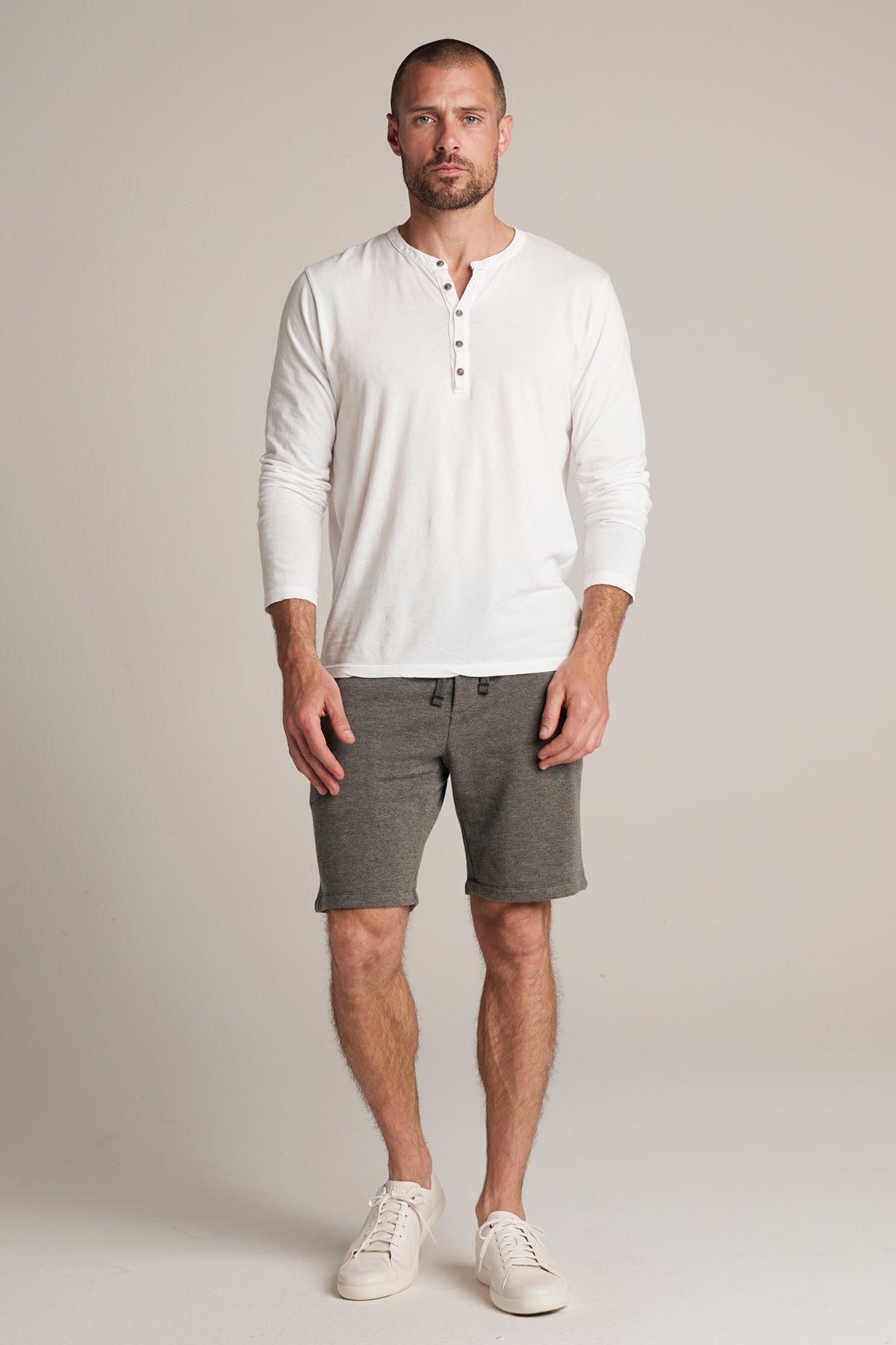 ATLAS CHARCOAL LUXE FLEECE DRAWSTRING SHORT - Velvet Staging 2.0-26916053287108