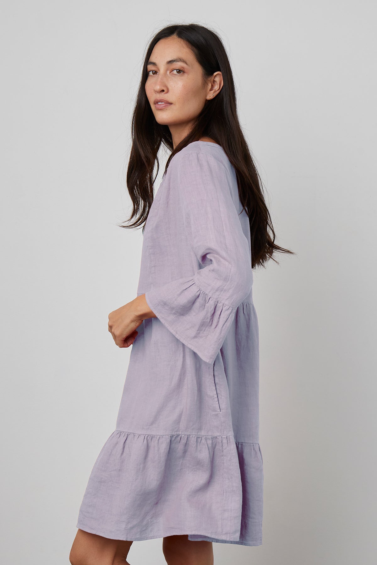 AURORA LINEN TIERED DRESS - Velvet Staging 2.0