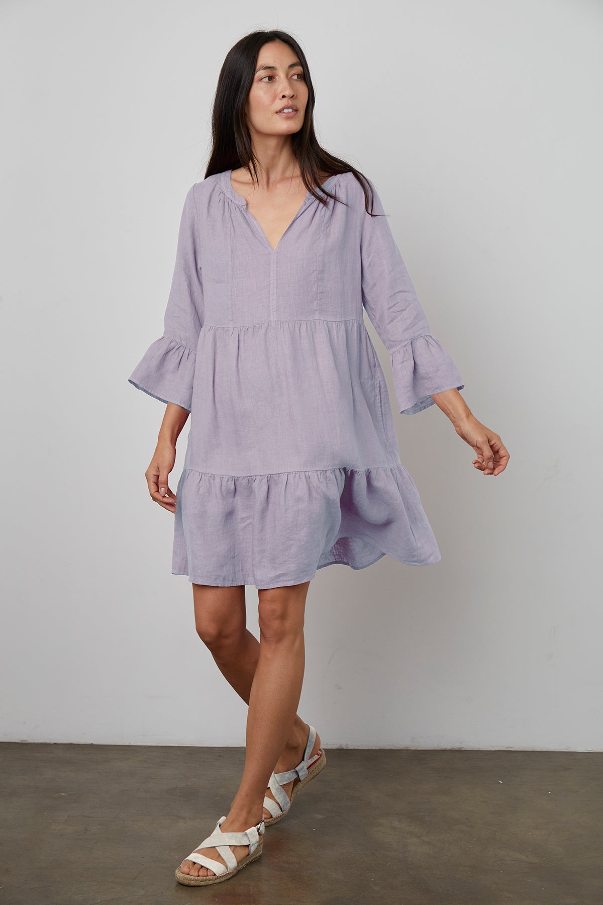 AURORA LINEN TIERED DRESS - Velvet Staging 2.0