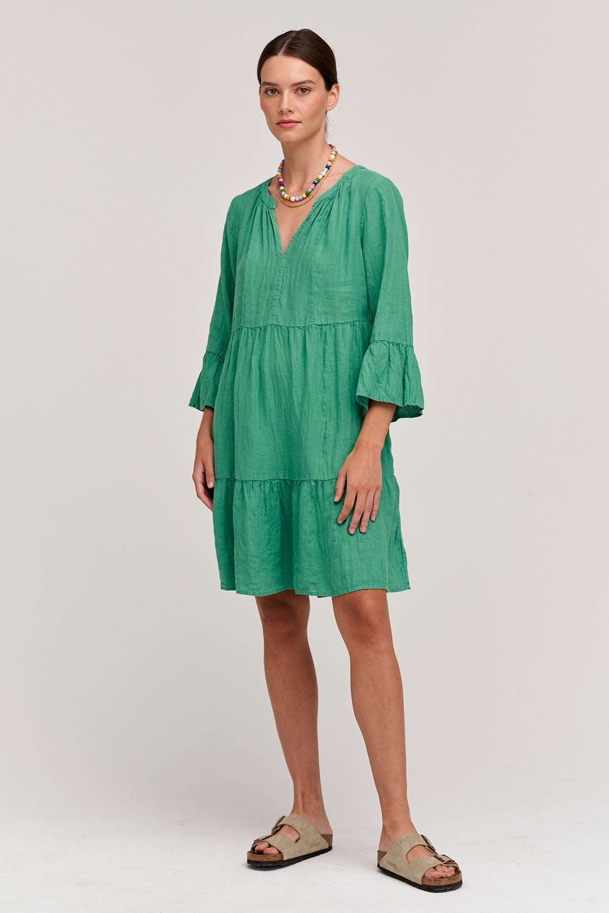 AURORA LINEN TIERED DRESS - Velvet Staging 2.0
