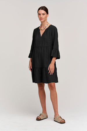 AURORA LINEN TIERED DRESS - Velvet Staging 2.0