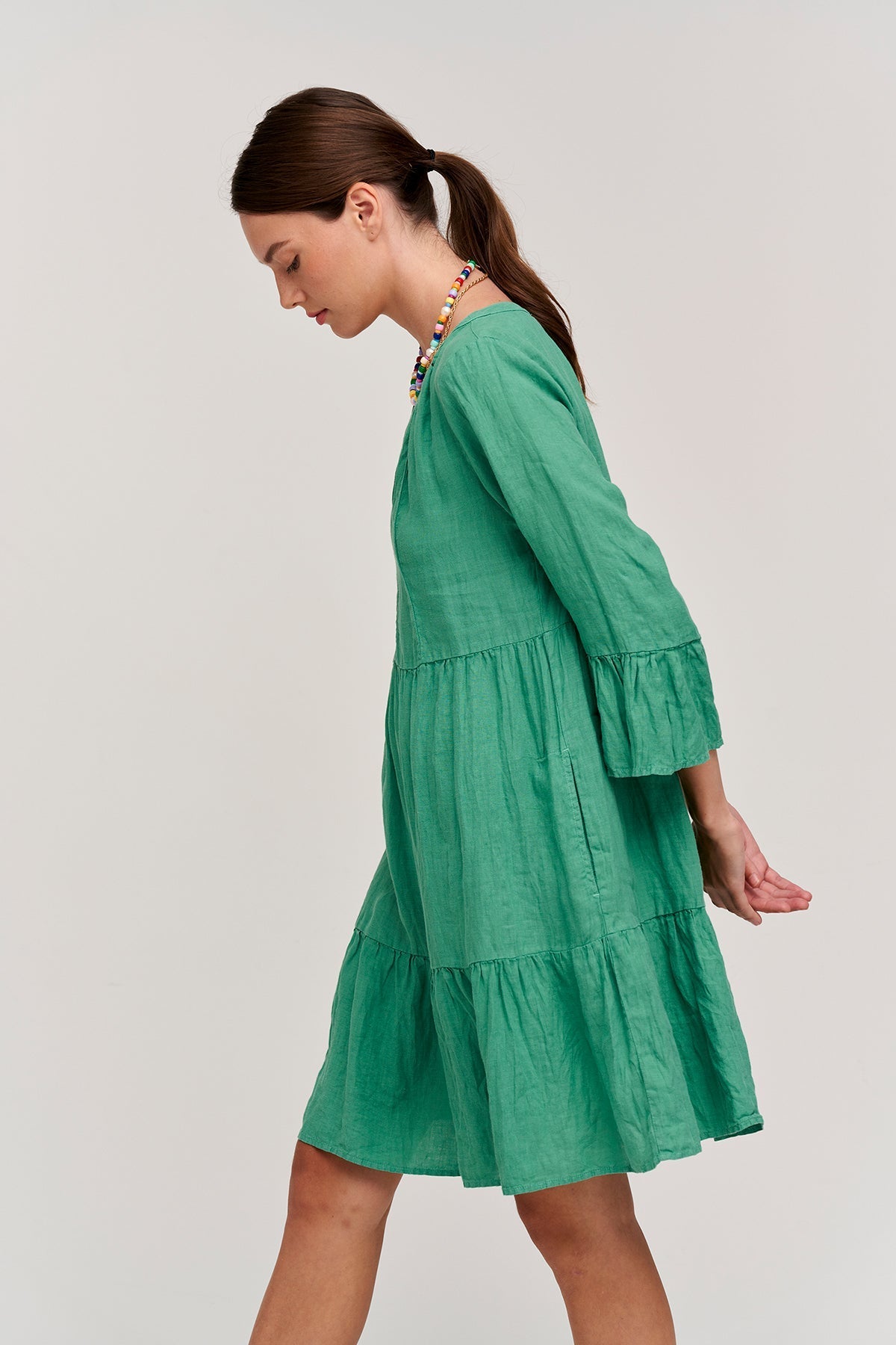 AURORA LINEN TIERED DRESS - Velvet Staging 2.0