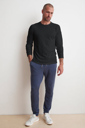 AUSTIN SUEDED JERSEY LONG SLEEVE TEE - Velvet Staging 2.0