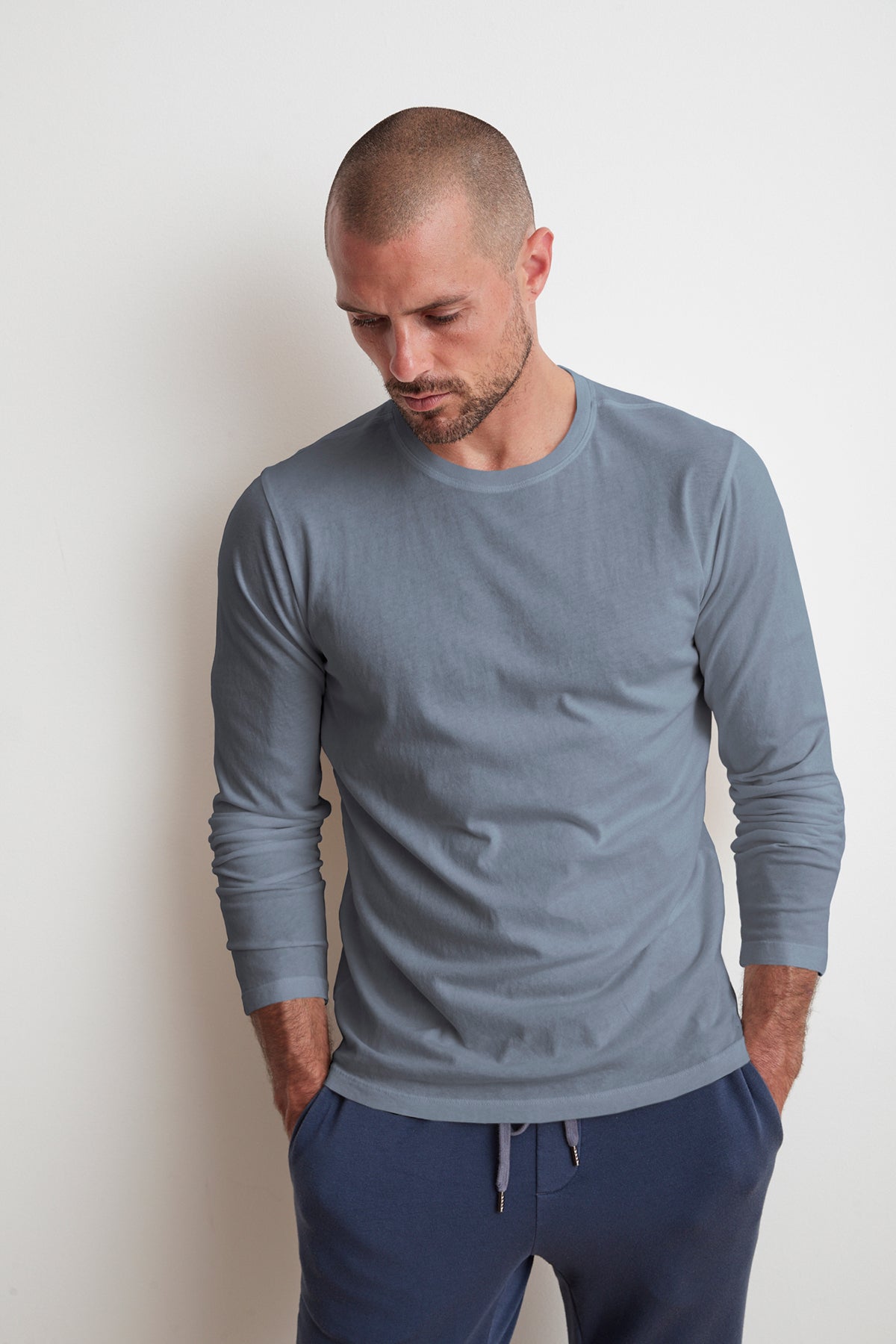 AUSTIN SUEDED JERSEY LONG SLEEVE TEE - Velvet Staging 2.0
