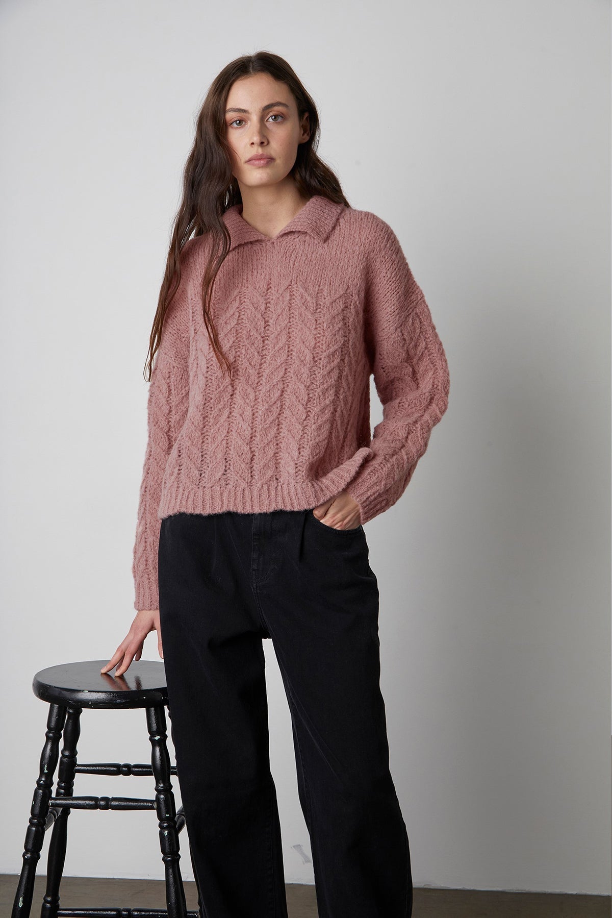 AVA COLLARED SWEATER - Velvet Staging 2.0-27939910910148
