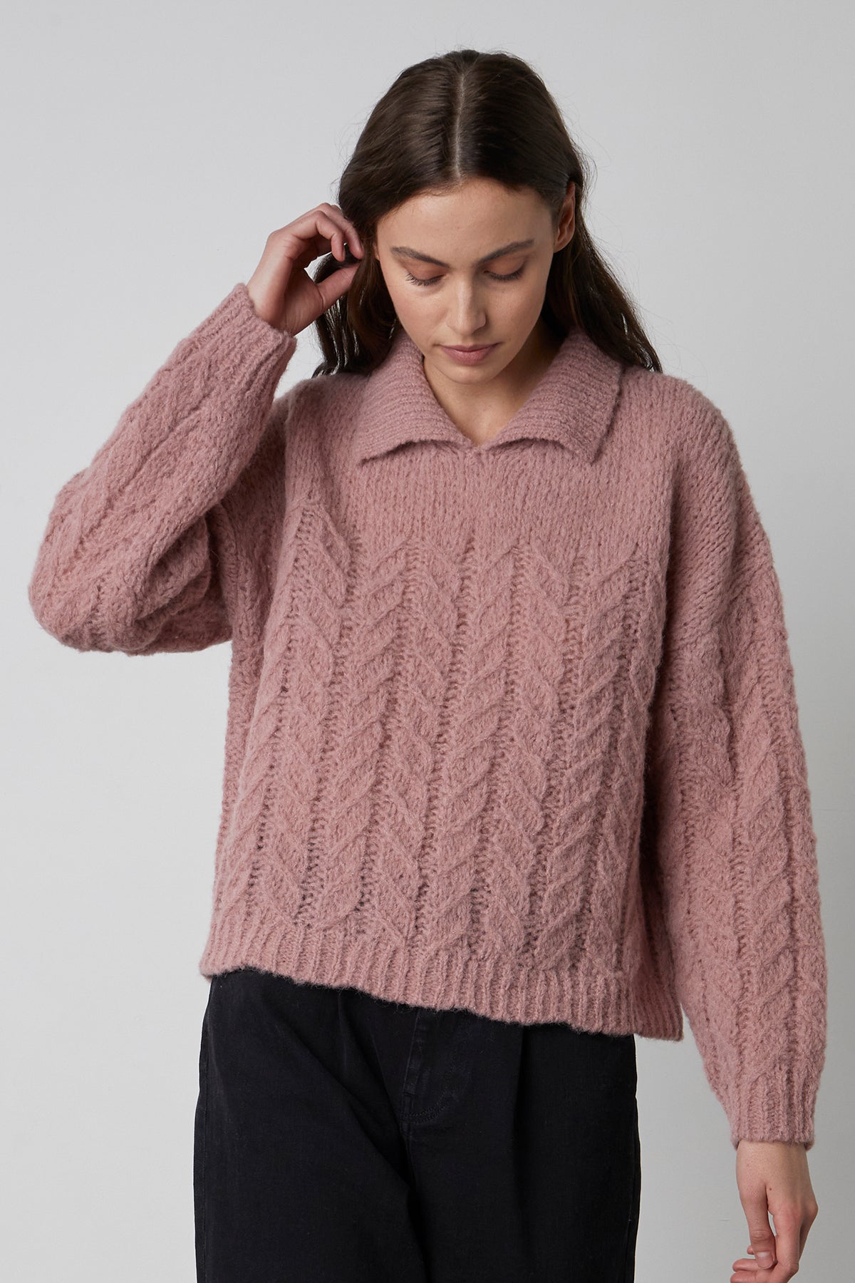 AVA COLLARED SWEATER - Velvet Staging 2.0-27939910942916