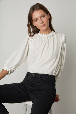 BARBARA 3/4 SLEEVE TOP - Velvet Staging 2.0