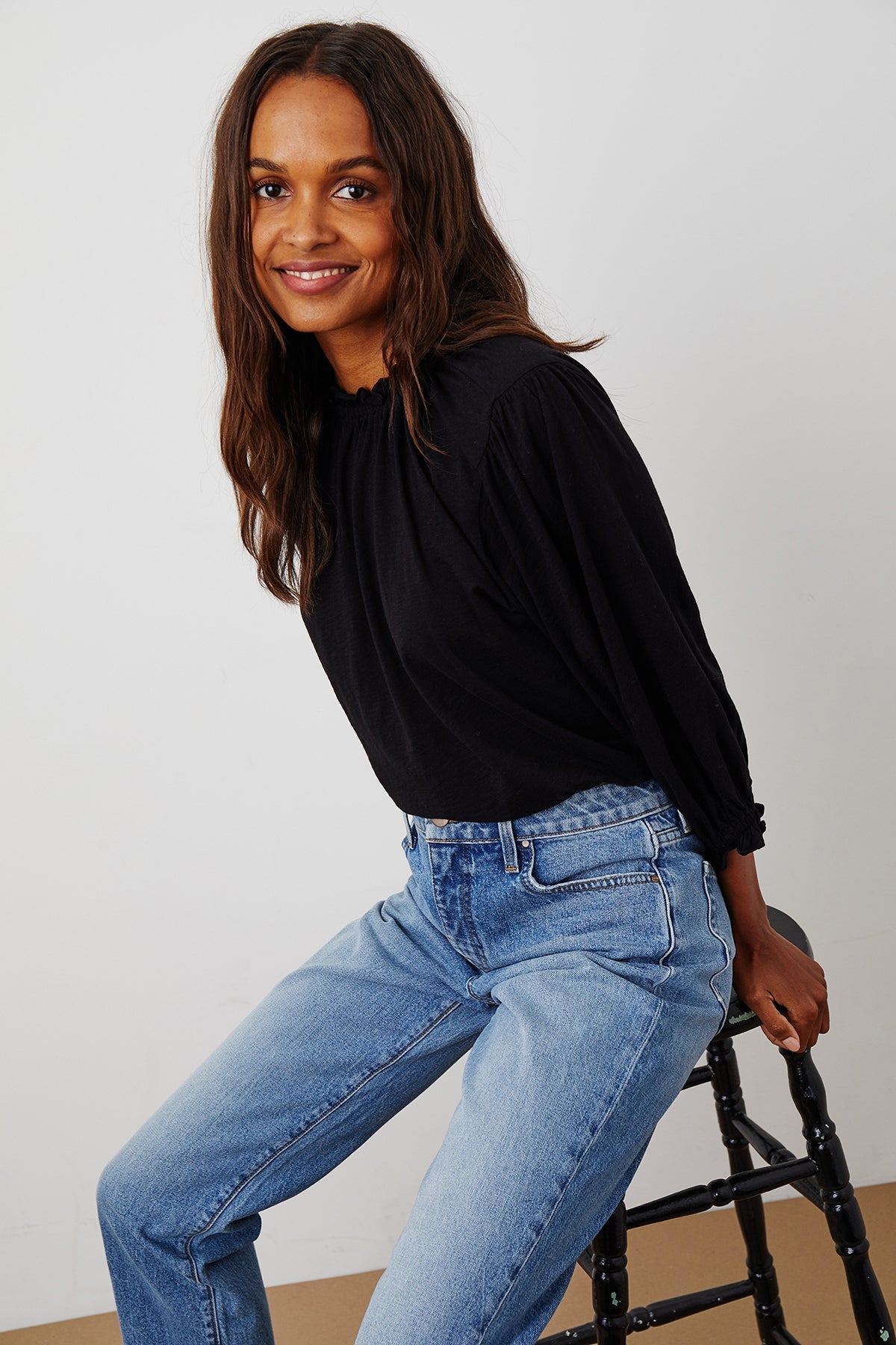 BARBARA 3/4 SLEEVE TOP - Velvet Staging 2.0