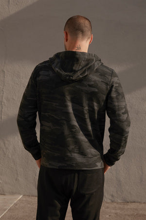 BARNEY CAMO PRINT ZIP UP HOODIE - Velvet Staging 2.0