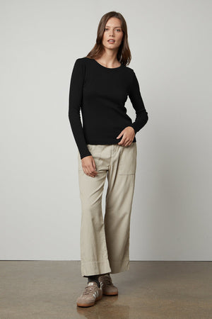 BAYLER RIBBED SCOOP NECK TEE - Velvet Staging 2.0