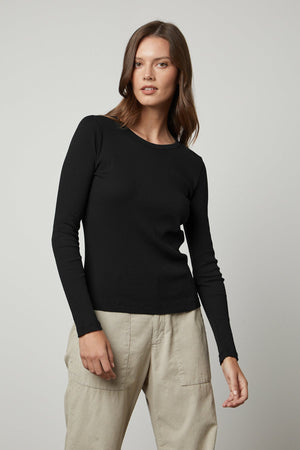 BAYLER RIBBED SCOOP NECK TEE - Velvet Staging 2.0