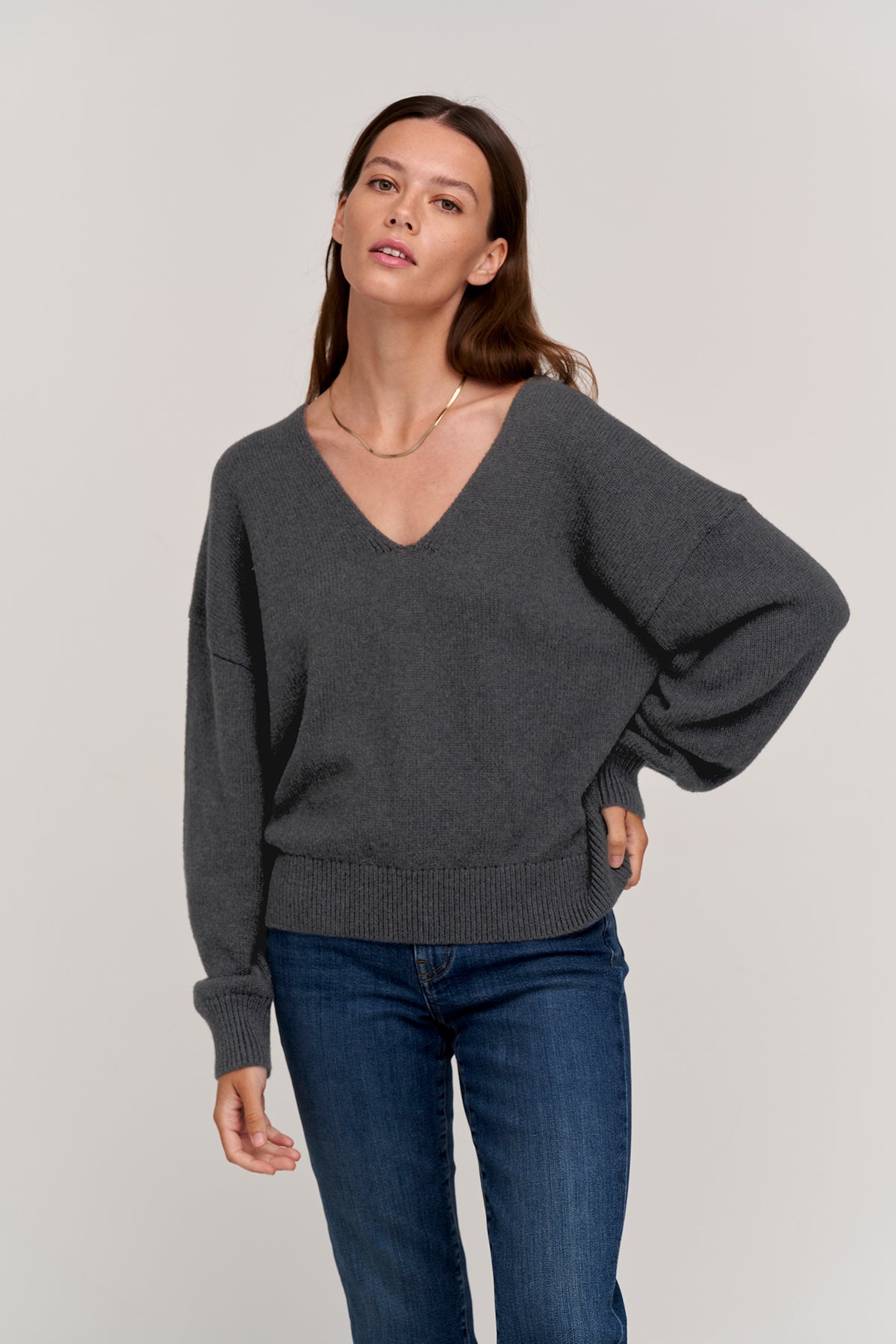 BELINDA V-NECK SWEATER - Velvet Staging 2.0-26916060332228