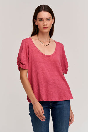 BELLA LINEN BLEND TEE - Velvet Staging 2.0