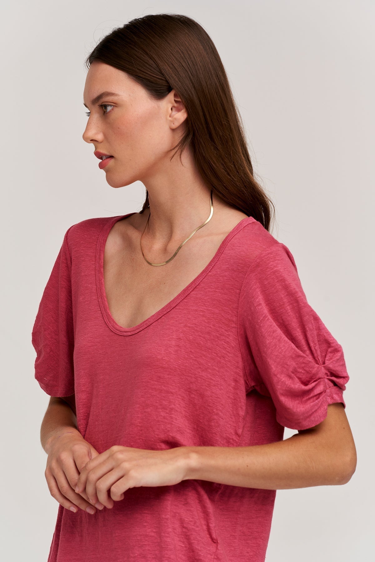 BELLA LINEN BLEND TEE - Velvet Staging 2.0-27939910811844