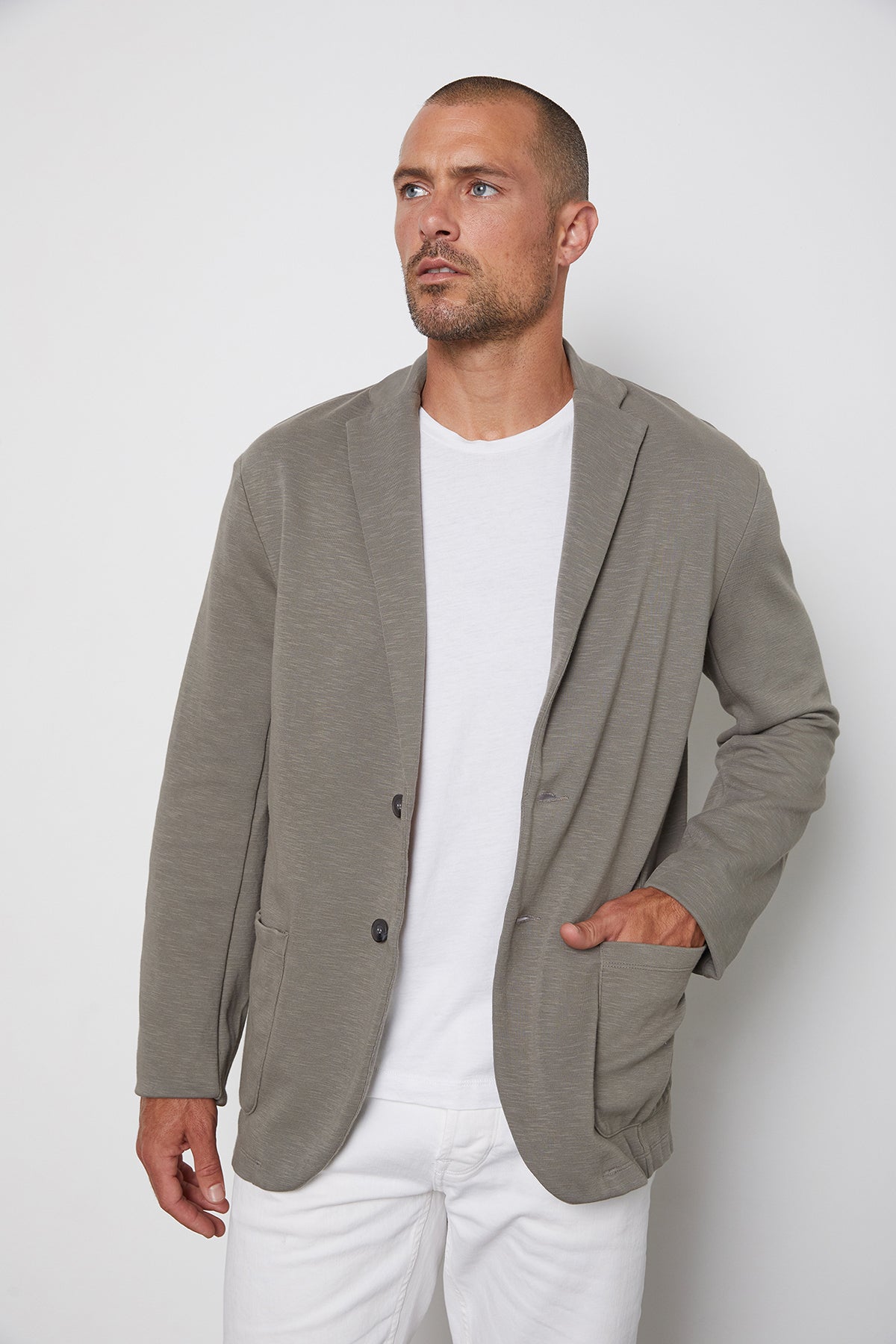 BENJAMIN COTTON BLEND BLAZER - Velvet Staging 2.0-26916057972932