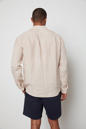 BENTON LINEN BUTTON-UP SHIRT - Velvet Staging 2.0