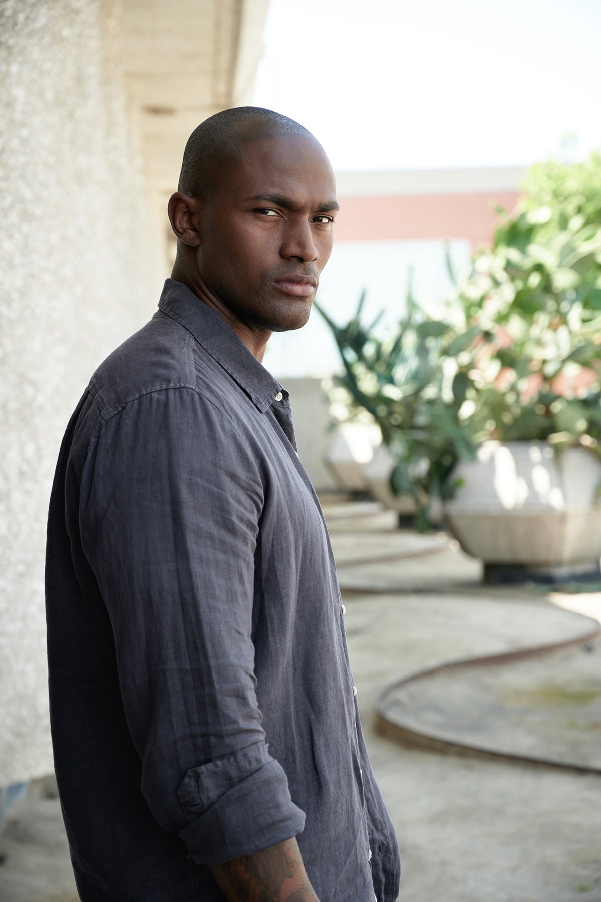 BENTON LINEN BUTTON-UP SHIRT - Velvet Staging 2.0