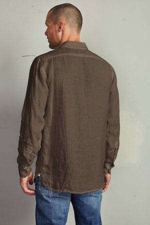 BENTON LINEN BUTTON-UP SHIRT - Velvet Staging 2.0