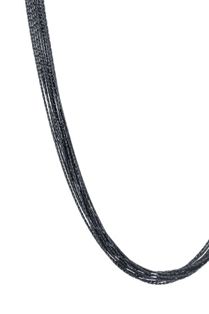 BLACK RHODIUM NECKLACE BY SLOAN - Velvet Staging 2.0