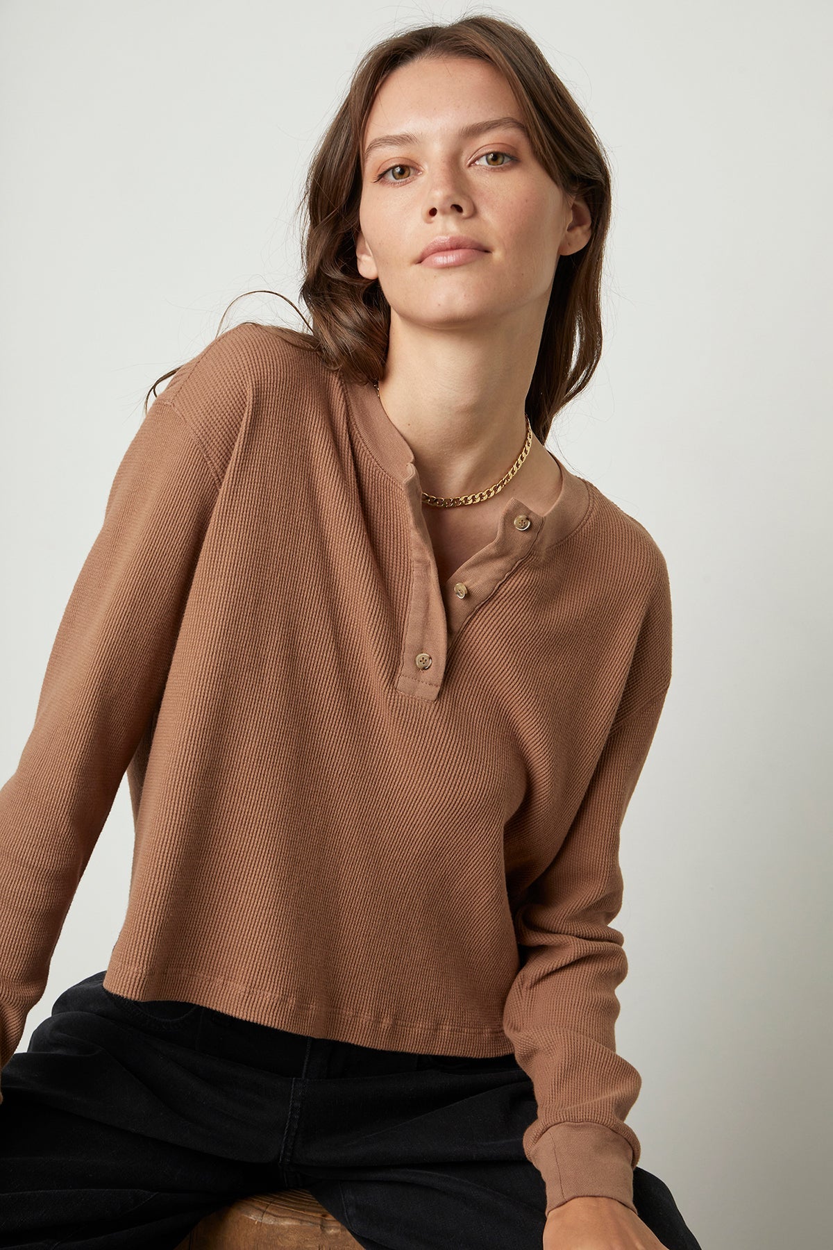 BONNIE CROPPED HENLEY - Velvet Staging 2.0-26916062429380