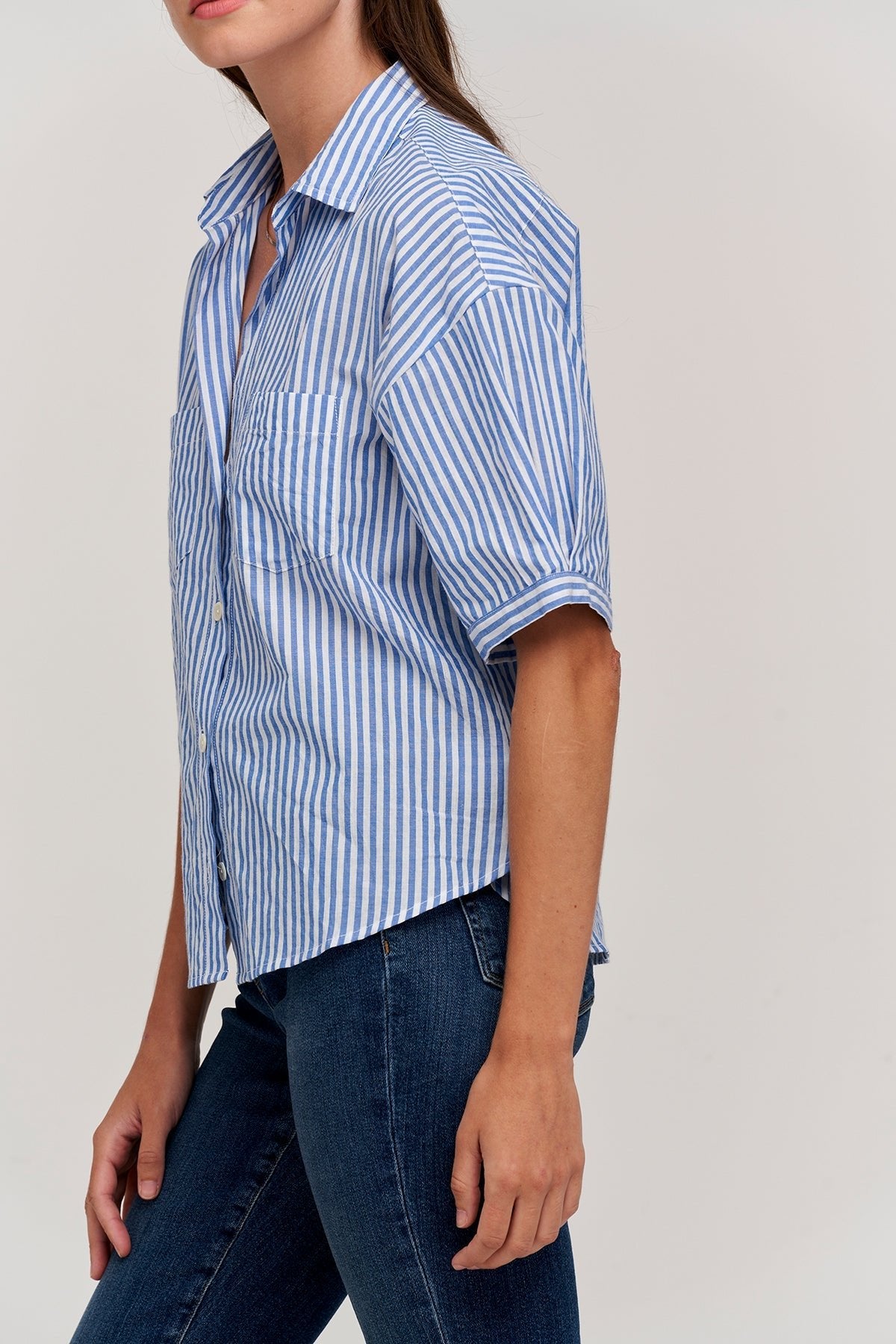 BRANDY STRIPED BUTTON-UP SHIRT - Velvet Staging 2.0-26916064886980