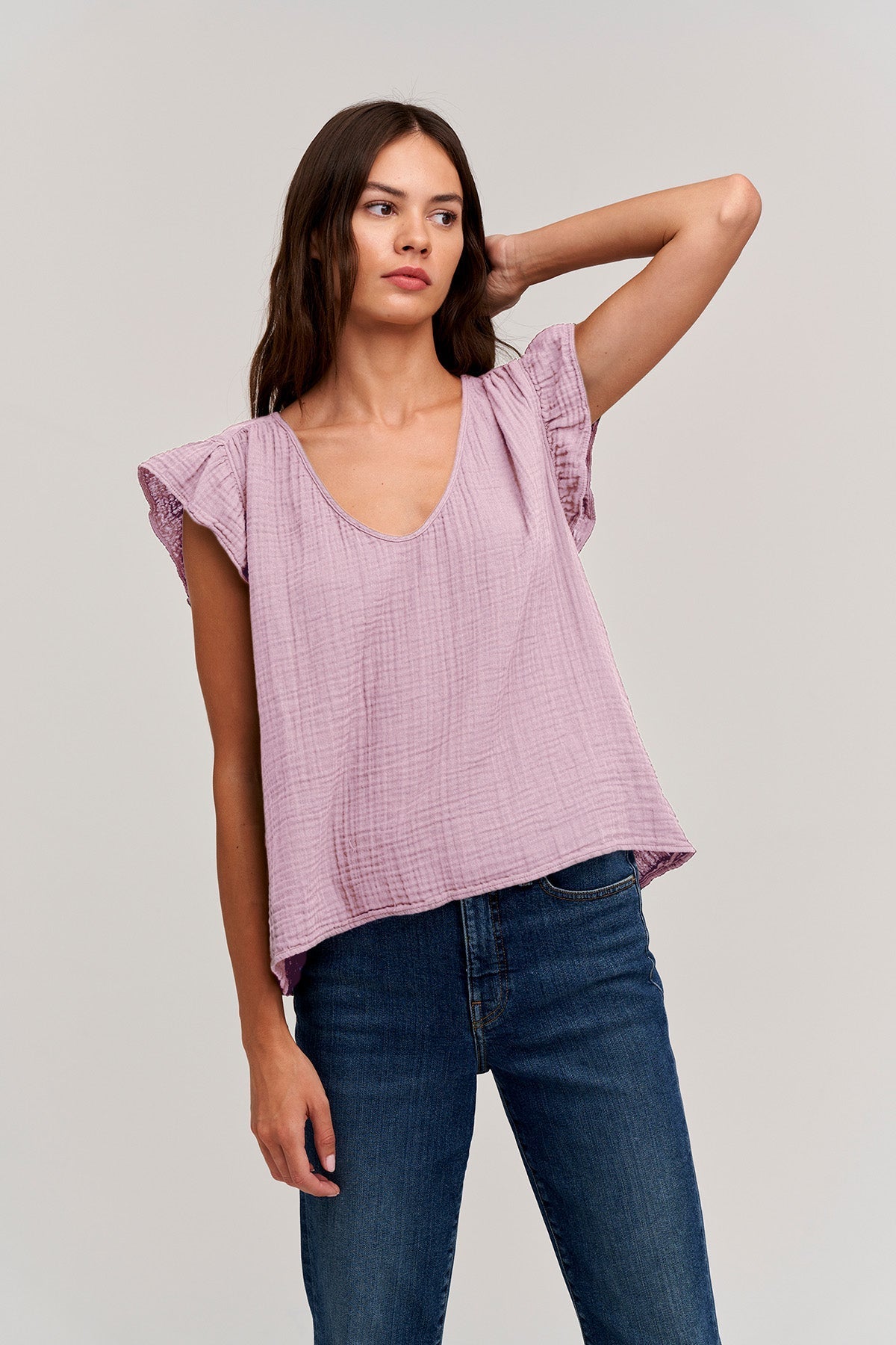 BREANNA COTTON GAUZE TOP - Velvet Staging 2.0-26916067868868